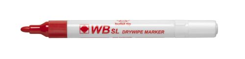 Value Drywipe Marker Bullet Tip Red PK10