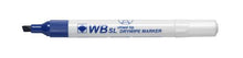 Load image into Gallery viewer, Value Drywipe Marker Chisel Tip Blue PK10