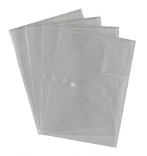 Load image into Gallery viewer, Value A4 Popper Wallets Clear (Pack 5)