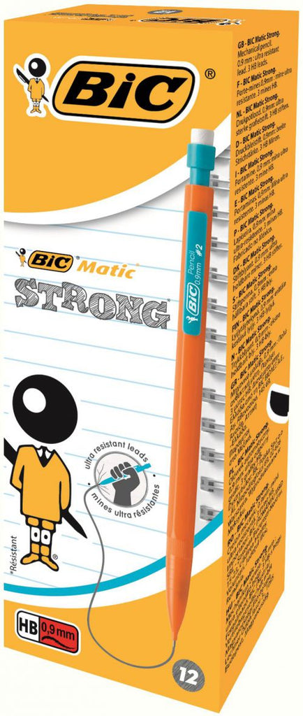 Bic Matic Strong Mechanical Pencil 0.9mm HB (Pack 12)