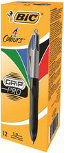 Load image into Gallery viewer, Bic 4 Colours Grip Pro Ballpoint Pen 0.4mm Line PK12