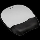 Fellowes Memory Foam Mouse Pad Wrist Rest Silver 9175801