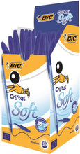 Load image into Gallery viewer, Bic Cristal Soft Ballpoint Pen Blue (Pack 50)