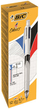 Load image into Gallery viewer, Bic 4 Colours Multifunction Black/Blue/Red/Pencil PK12