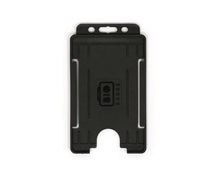 Load image into Gallery viewer, Black Single-Sided Open Faced ID Card Holder - Portrait  - Pack of 1