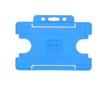 Load image into Gallery viewer, Light Blue Single-Sided Open Faced ID Card Holders - Portrait (Pack of 1)