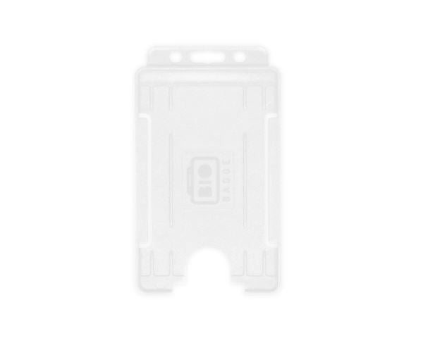 Clear Single-Sided Open Faced ID Card Holder - Portrait - Pack of 1