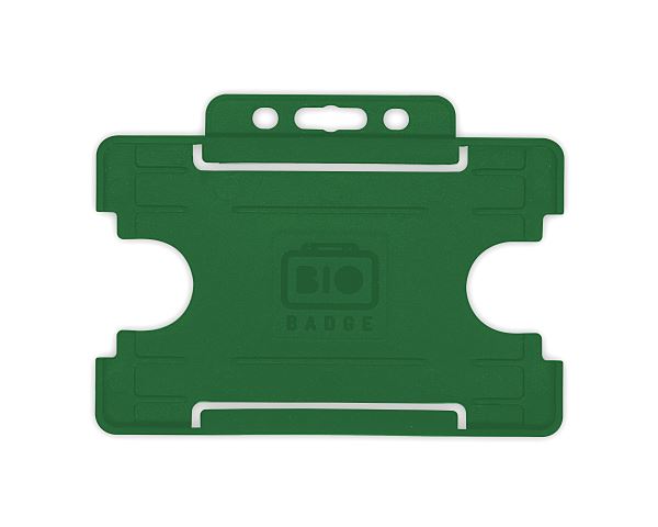 Dark Green Single-Sided Open Faced ID Card Holder - Landscape  - Pack of 1