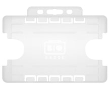 Load image into Gallery viewer, Clear Dual-Sided Open Faced ID Card Holders - Landscape (Pack of 100)