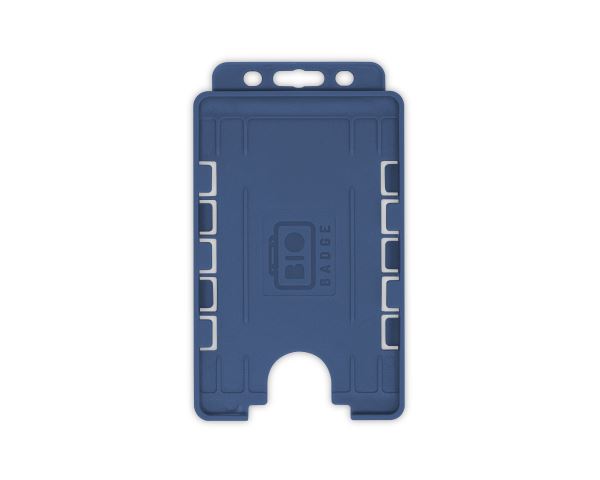 Dark Blue Dual-Sided ID Card Holder - Portrait (Pack of 100)