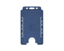 Load image into Gallery viewer, Dark Blue Dual-Sided ID Card Holder - Portrait (Pack of 100)