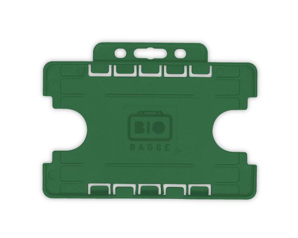 Green Dual-Sided ID Card Holder - Landscape (Pack of 100)