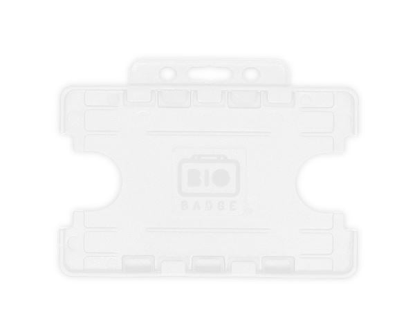 White Dual-Sided ID Card Holder - Landscape (Pack of 100)