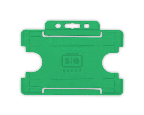 XDM Light Green Single-Sided Open Faced ID Card Holders - Landscape (Pack of 100)