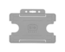 Load image into Gallery viewer, XDM Grey Single-Sided Open Faced ID Card Holders - Landscape (Pack of 100)