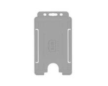 Load image into Gallery viewer, XDM Grey Single-Sided Open Faced ID Card Holders - Portrait (Pack of 100)