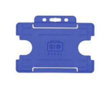 Load image into Gallery viewer, Mid Blue Single-Sided Open Faced ID Card Holder - Landscape  - Pack of 1