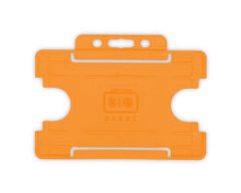 Load image into Gallery viewer, XDM Orange Single-Sided Open Faced ID Card Holders - Landscape (Pack of 100)