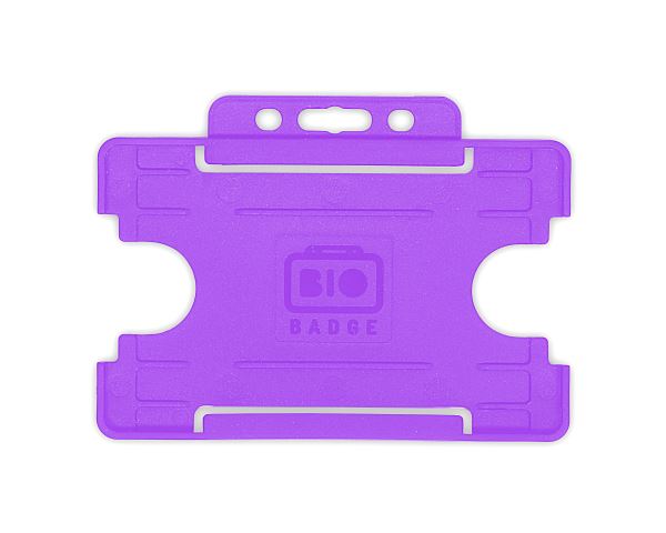 Purple Single-Sided Open Faced ID Card Holder - Landscape  - Pack of 1