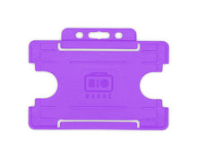 Load image into Gallery viewer, Purple Single-Sided Open Faced ID Card Holder - Landscape  - Pack of 1