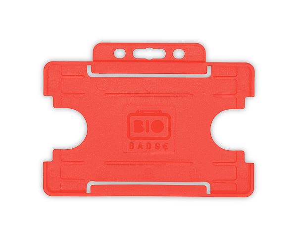 Red Single-Sided Open Faced ID Card Holder - Landscape  - Pack of 1