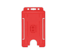 Load image into Gallery viewer, Red Single-Sided Open Faced ID Card Holder - Portrait  - Pack of 1