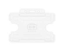 Load image into Gallery viewer, XDM White Single-Sided Open Faced ID Card Holders - Landscape (Pack of 100)