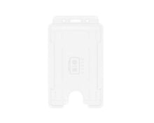 Load image into Gallery viewer, XDM White Single-Sided Open Faced ID Card Holders - Portrait (Pack of 100)