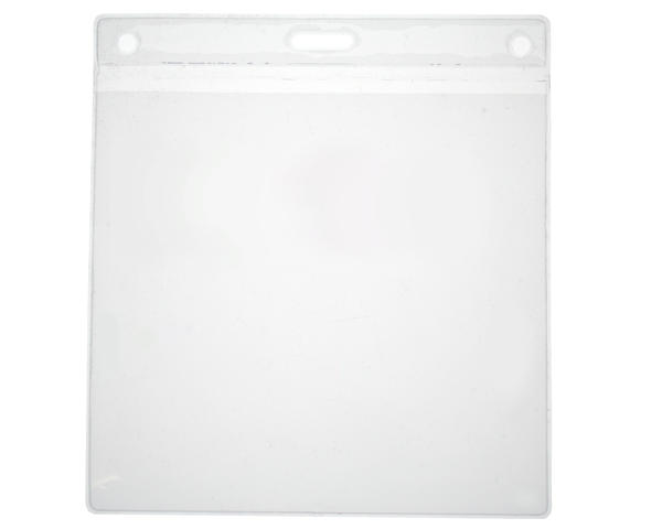 Clear Vinyl Visitor Pass Holders - Landscape 110mm x 105mm (Pack of 100) - xdigitalmedia