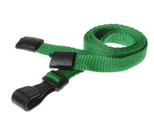 Load image into Gallery viewer, 10mm Plain Light Green Lanyards with Plastic J Clip (Pack of 100)