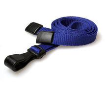 Load image into Gallery viewer, 10mm Plain Navy Blue Lanyards with Plastic J Clip (Pack of 100)