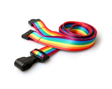 Load image into Gallery viewer, 15mm Rainbow lanyards with Plastic J-Clip (Pack of 100)