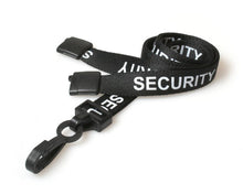 Load image into Gallery viewer, 15mm Black Security Lanyards with Plastic J Clip (Pack of 100)