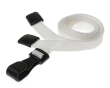 Load image into Gallery viewer, 10mm Plain White Lanyards with Plastic J Clip (Pack of 100)