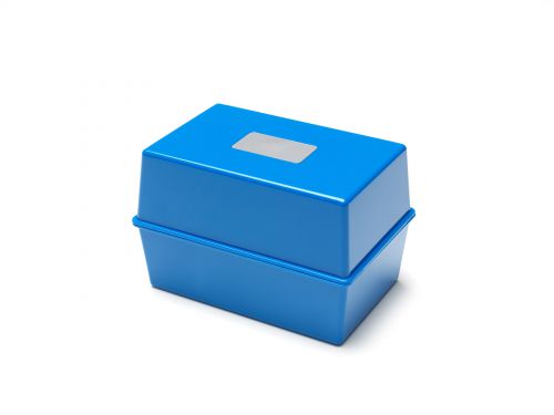Value Deflecto Card Index Box 8x5 Blue
