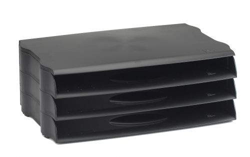 Avery Letter Tray Wide Entry Black