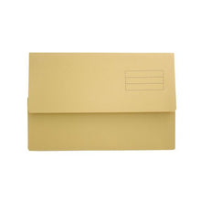Load image into Gallery viewer, Value Document Wallet Foolscap Yellow PK50