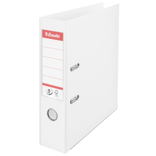 Esselte No1 Lever Arch File Polyprop A4 White75mm PK10