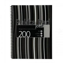 Load image into Gallery viewer, Pukka Pad A4 Polyprop Jotta 200 Page Black Stripe PK3