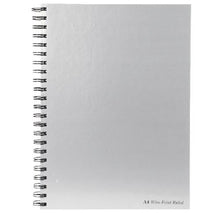 Load image into Gallery viewer, Pukka Pad A4 Wirebound Book Ruled 160 page Silver PK5