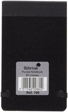Load image into Gallery viewer, Silvine Elastic Band Book Black PK12