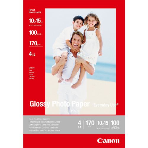 Canon 0775B003 GP501 Gloss Photo Paper 10x15cm 100 Sheets