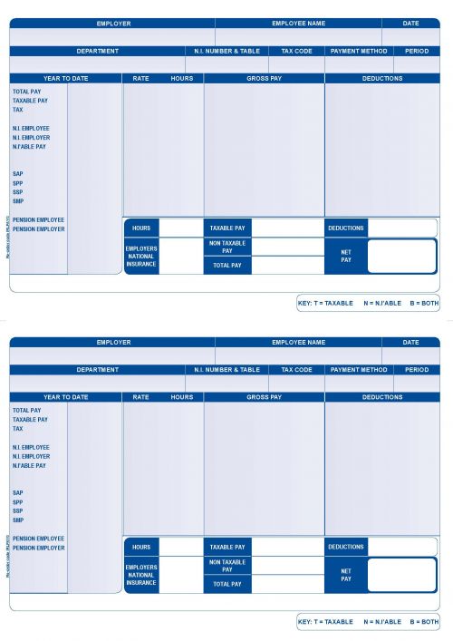 Iris Compatible Laser/Inkjet Payslip BX1000