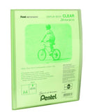 Pentel Recycology A4 Display Book Clear 20 Pocket Green PK20