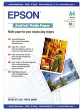 Load image into Gallery viewer, Epson C13S041342 Archival Matte Paper A4 50 Sheets