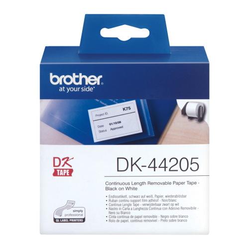 Brother DK44205 Continuous Removable Paper Roll 62mmx30m