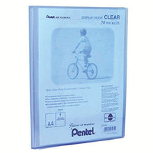 Load image into Gallery viewer, Pentel Recycology A4 Display Book Clear 20 Pocket Blue PK20