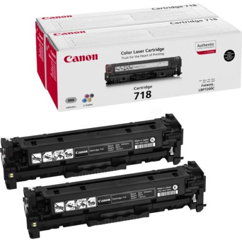 Canon 2662B005 718 Black Toner 3.4K Twinpack