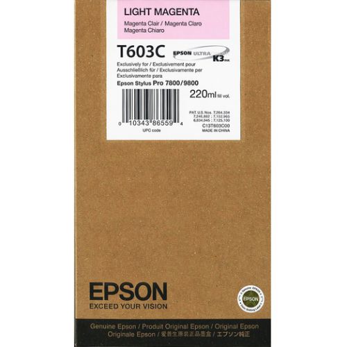 Epson C13T603C00 T603C Light Magenta Ink 220ml