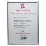 A1 Snap Frame Aluminium Front Loading Silver PAPFA1B